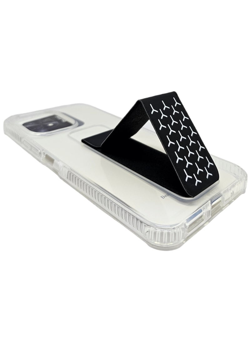 ماكس توب غطاء حماية شفاف مع مسكة لهاتف شاومي ريدمي 12 - شفاف/أسود - Image 3