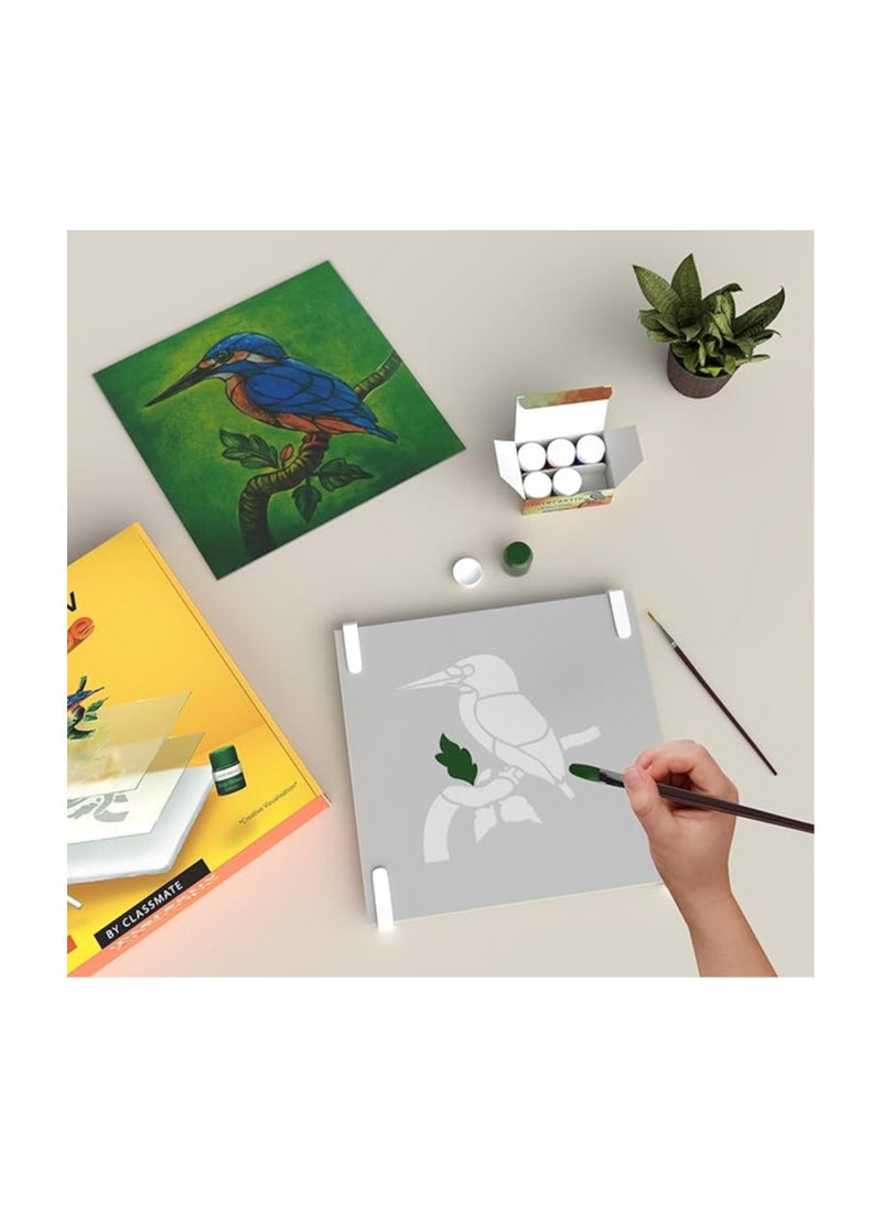 classmate Classmate Interaktiv Artscape Stencil Art Kit - Stencil Kit, Acrylic Paints, Art Supplies  - Image 3