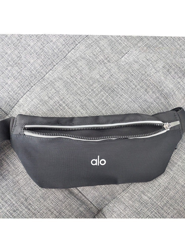 alo Aloyoga lightweight sports waist bag, double-layer mesh phone waist bag, adjustable elastic waist bag  - Image 3