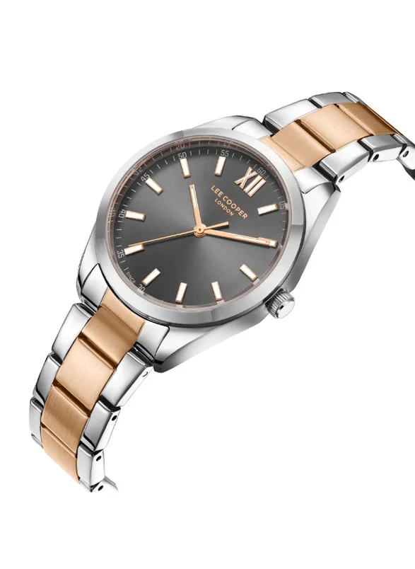 لي كوبر Lee Cooper LC08014.560 Women's Analog Display Watch & Metal Strap Silver