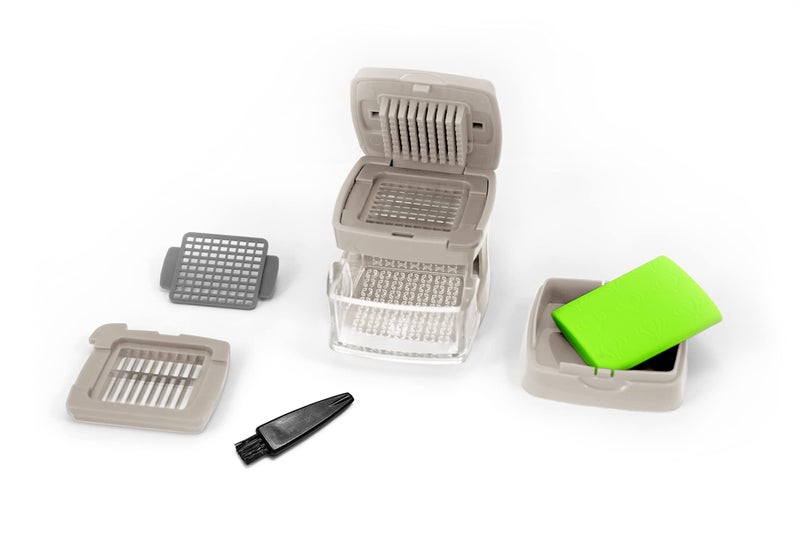 Kitchen Innovations Garlic-A-Peel Garlic Press, Crusher, Cutter, Mincer, and Storage Container - Includes Silicone Garlic Peeler - Easy to Clean - Stainless Steel Blades â€“ (Cream), standard - Image 2