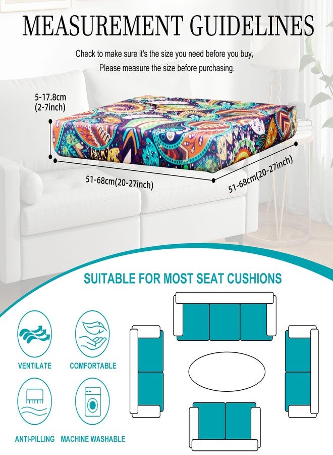 BIETYONE 12 Pcs Stretch Patio Cushion Covers,Outdoor Couch Covers Replacement,Outdoor Couch & Sofa Slipcovers,for Patio Furniture Cushion Covers,Washable Reusable Furniture Protector (Rococo,Cover Only) - Image 2