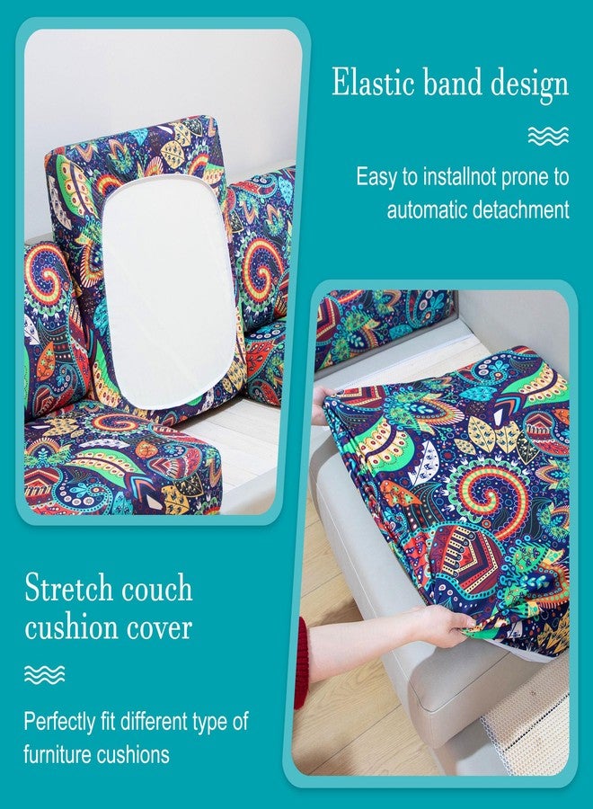 BIETYONE 12 Pcs Stretch Patio Cushion Covers,Outdoor Couch Covers Replacement,Outdoor Couch & Sofa Slipcovers,for Patio Furniture Cushion Covers,Washable Reusable Furniture Protector (Rococo,Cover Only) - Image 5