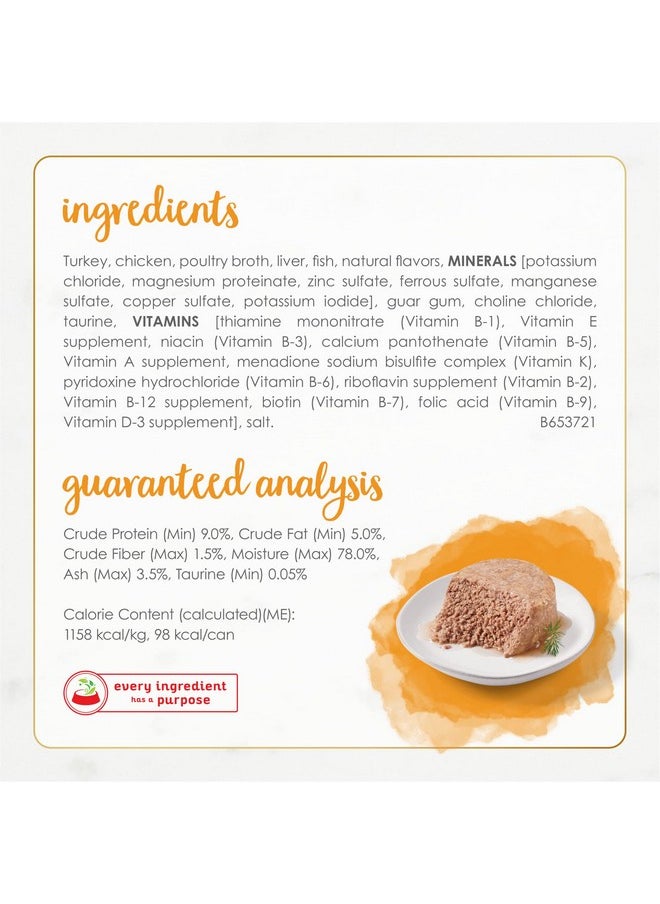 Fancy Feast - Y Feast Natural Grain Free Wet Cat Food Pate Gourmet Naturals Natural Turkey Recipe  (Pack Of 12) 3 Oz. Cans - Image 1
