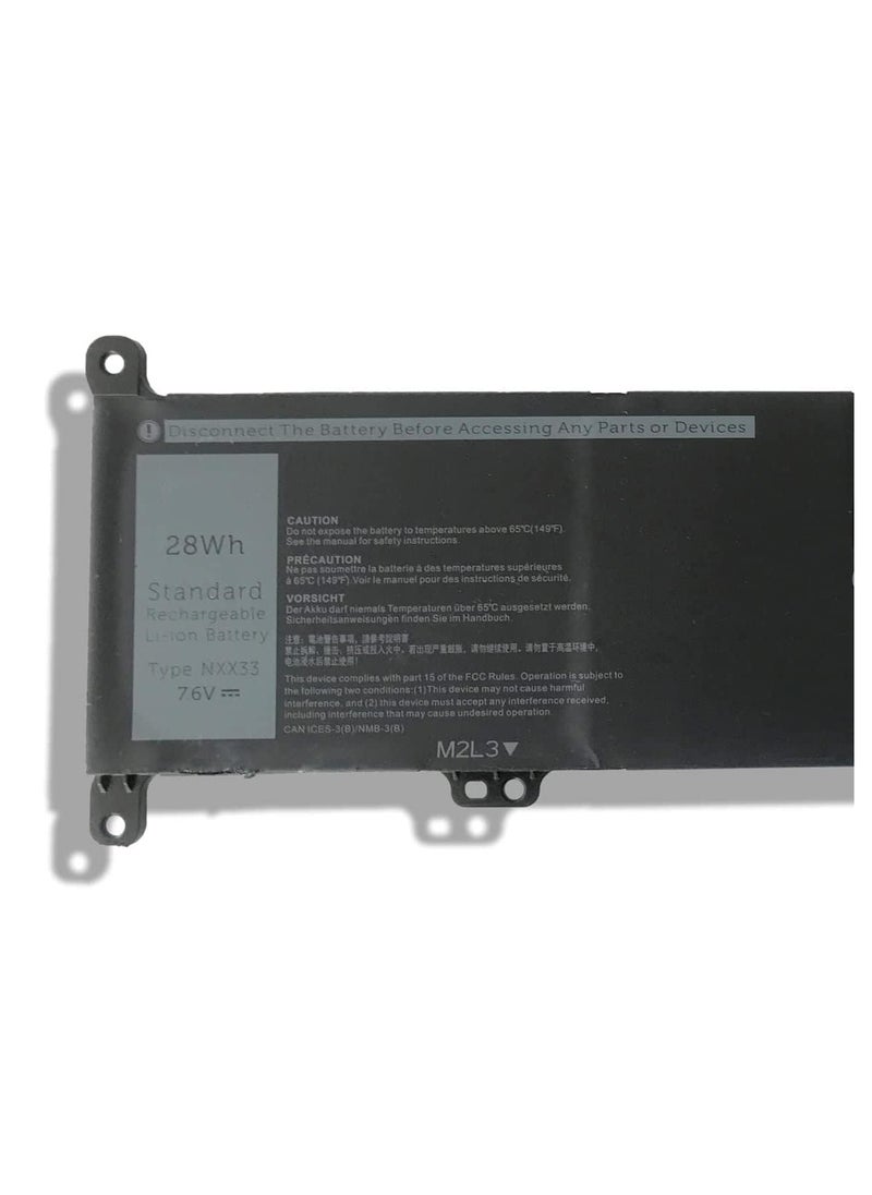 Generic - 7.6V.28Wh 3500mAh NXX33 Laptop Battery Compatible for Dell NXX33 0020K1 MJMVV Dell Inspiron 3195 2-in-1 Series - Image 1