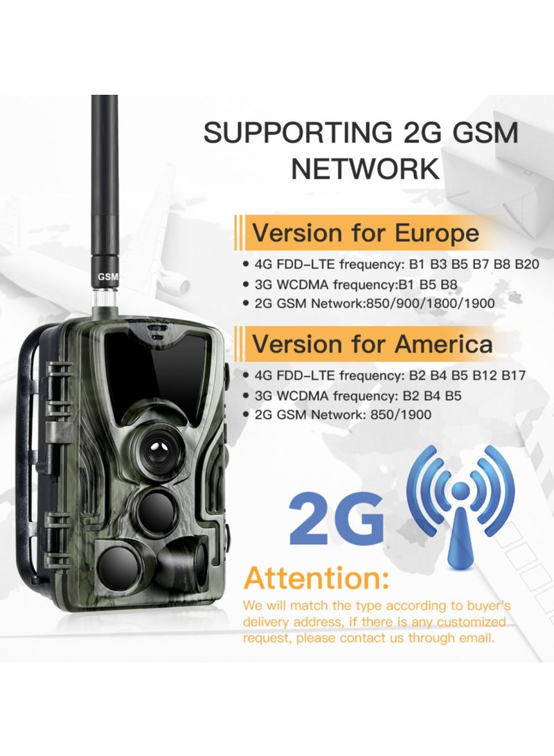 2G كاميرا للرؤية الليلية بالأشعة تحت الحمراء 16MP 1080P SMS للصيد في الهواء الطلق - Image 3