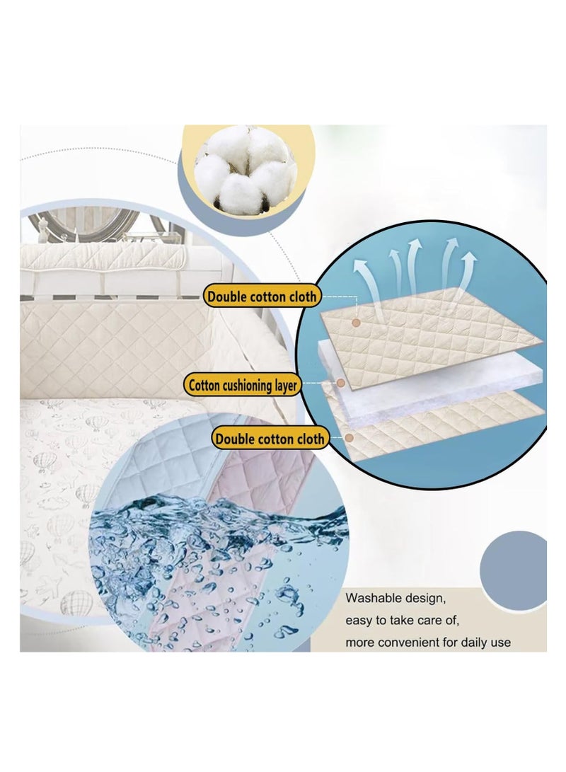 KASTWAVE غطاء حافة سرير الأطفال، واقي سرير الأطفال، حشوة ناعمة لجوانب سرير الأطفال، غطاء حافة سرير الأطفال مبطن مضاد للعض، واقي سرير مزدوج الجوانب، واقي سرير مبطن، مع حبل ربط، مشمش 360 * 30 سم - Image 3