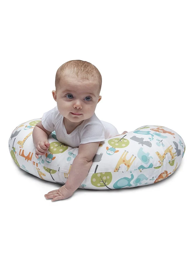 شيكو Boppy Pillow With Cotton Slipcover, 0+ Months ,Peaceful Jungle