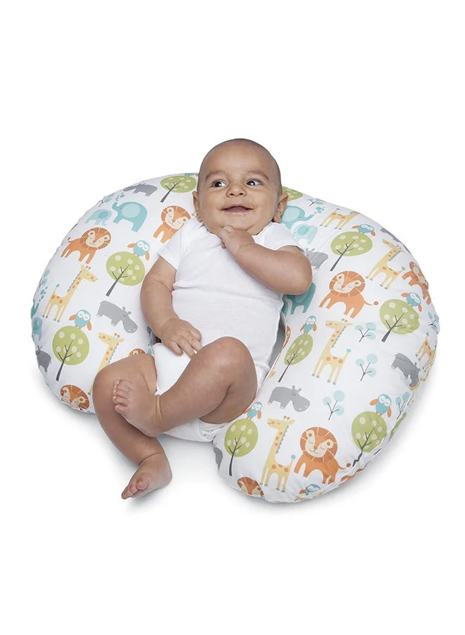شيكو Boppy Pillow With Cotton Slipcover, 0+ Months ,Peaceful Jungle