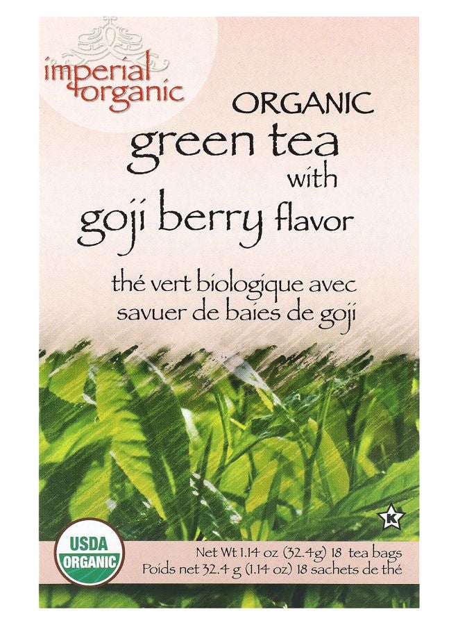 Uncle Lee's Tea Imperial Organic Green Tea with Goji Berry 18 Tea Bags 1.14 oz (32.4 g)