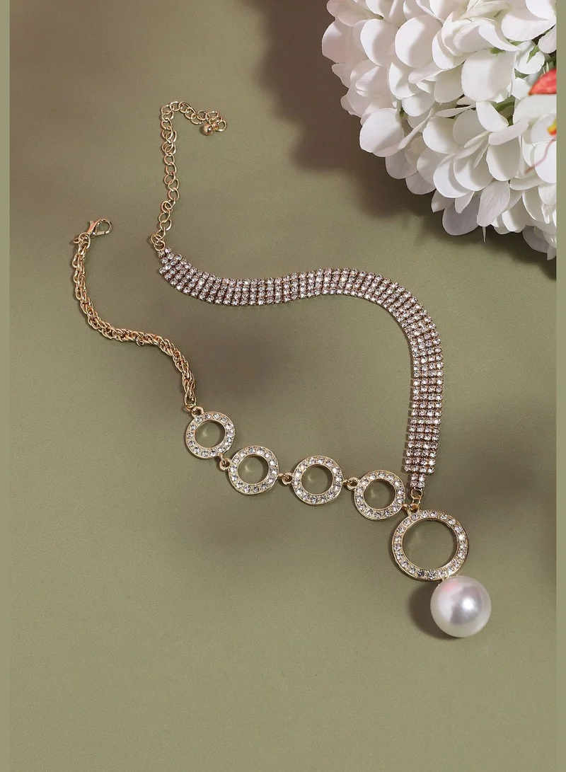 SOHI Gold Plated Designer Western Wear Necklace For Women