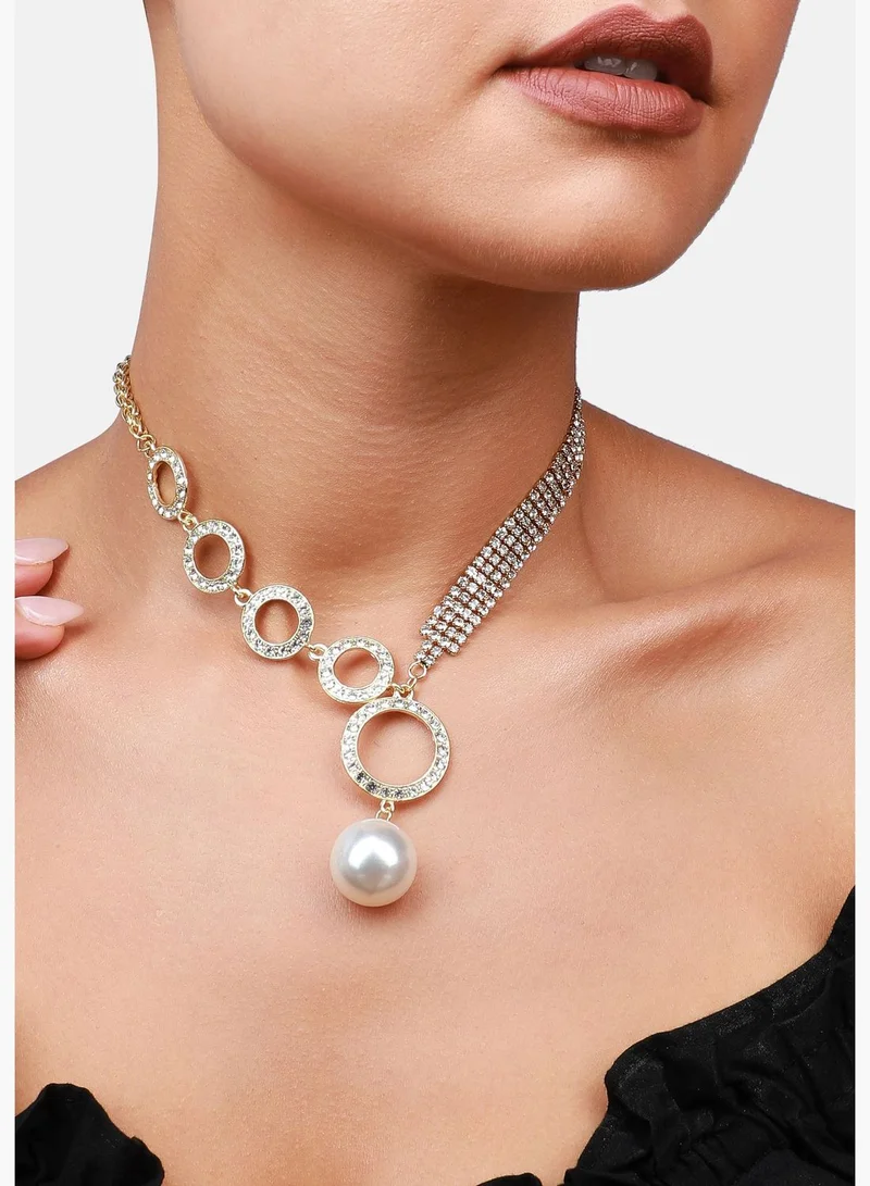 SOHI Gold Plated Designer Western Wear Necklace For Women