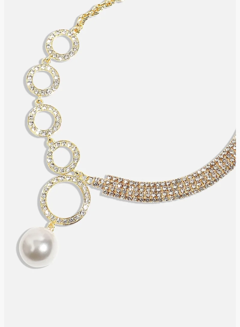 SOHI Gold Plated Designer Western Wear Necklace For Women