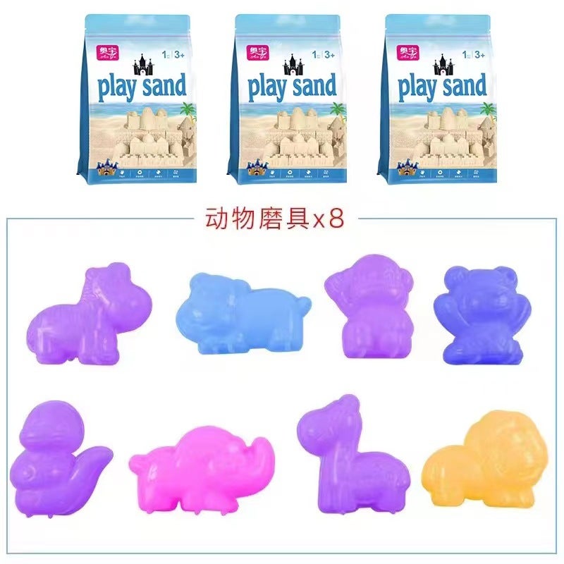 بوليمر كلاي لعبة رمل الفضاء من POLYMER CLAY - رمل سحري غير لاصق وقابل للتمدد مع قوالب، 14 لونًا - Image 1
