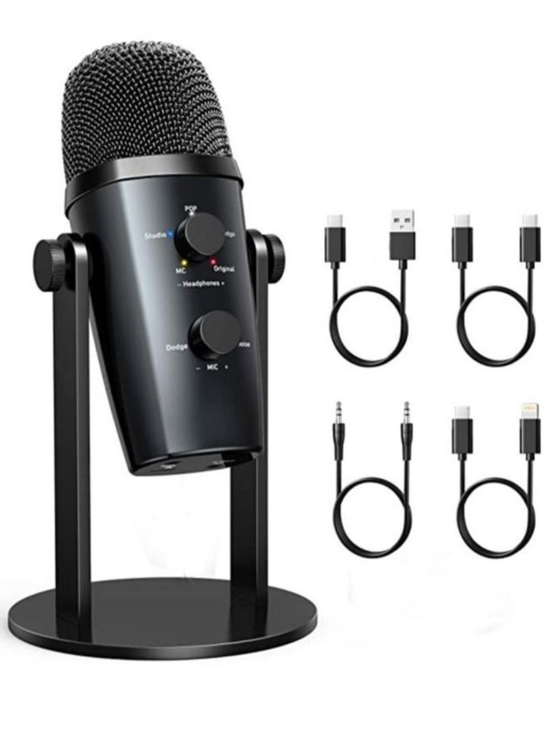 Jmary PW10 Professional Metal Voice Recording Usb Condenser Studio And Podcast Recording Gaming Microphones - Image 1