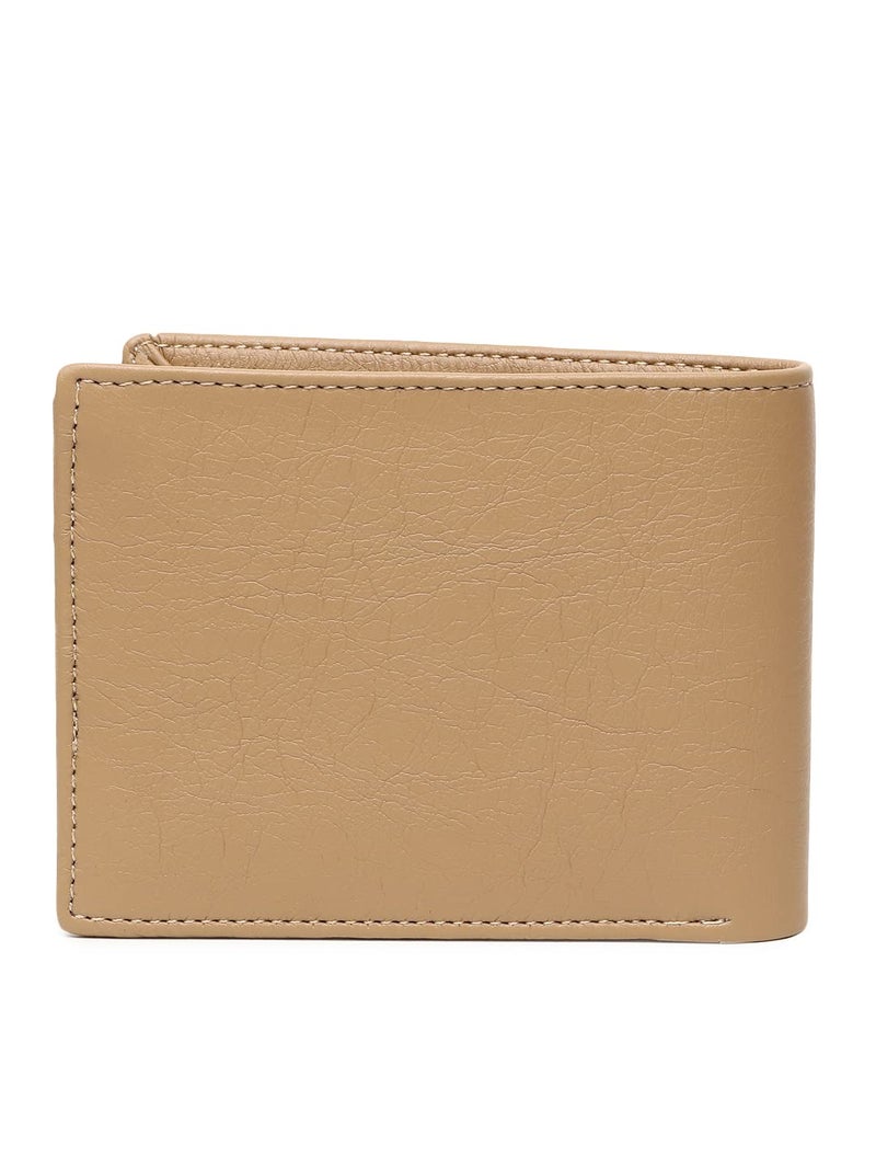 SAMTROH Beige Pu Leather Wallet for Men I 2 Card Slots I 2 Currency & 2 Secret Compartments I 1 Zipper Coin Pocket & 6 ID Card Slots - Image 5
