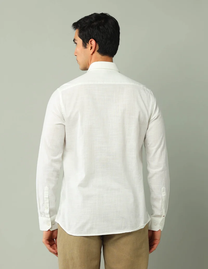 Arrow White Manhattan Slim Fit Solid Shirt for Men | Best Price UAE