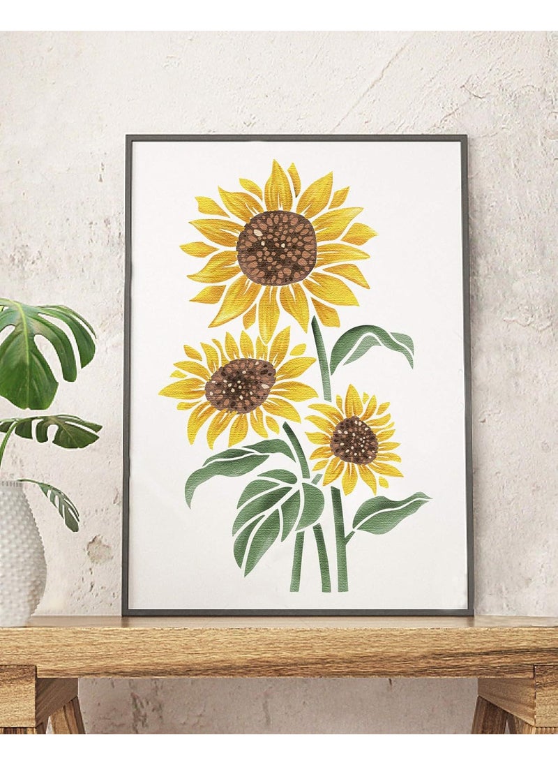 G GSS Designs GSS Designs Sunflower Stencil (30cm x 41cm ) - Sun Flower Stencils for Painting on Wood, Canvas, Paper, Fabric, Floor, Wall, Furniture -Reusable DIY Art and Craft Stencils Gift (SL-085)  - Image 2