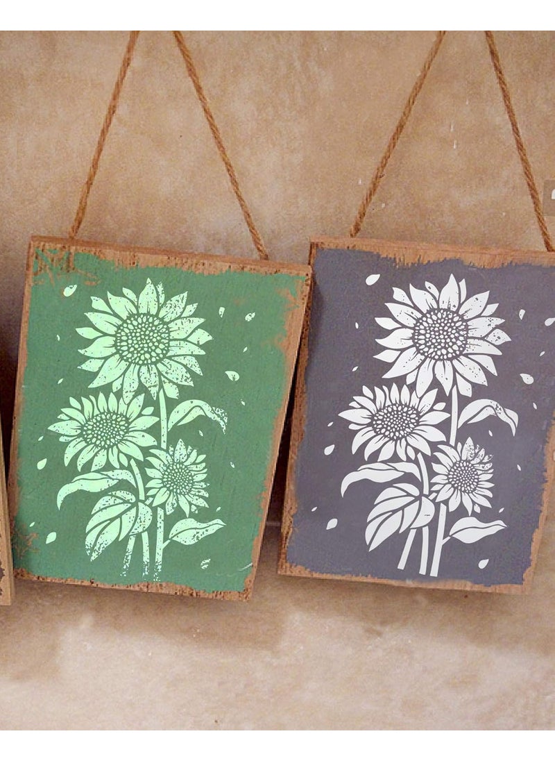 G GSS Designs GSS Designs Sunflower Stencil (30cm x 41cm ) - Sun Flower Stencils for Painting on Wood, Canvas, Paper, Fabric, Floor, Wall, Furniture -Reusable DIY Art and Craft Stencils Gift (SL-085)  - Image 4