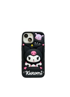 Back Cover iPhone 14 pro max Soft Silicone 3D Cute Cartoon with Holder Full Protective Case Compatible with iPhone 14 pro max  (kuromi Case)