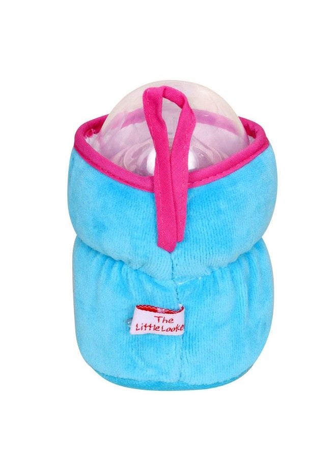 The Little Lookers - Bottle Cover For Philips Avent Wide Neck Feeders Soft Plush Stretchable Baby Feeding Bottle Cover With Easy To Hold Strap (Blue Yellow & Royal Blue Wide Neck 125Ml 4Oz) - Image 1