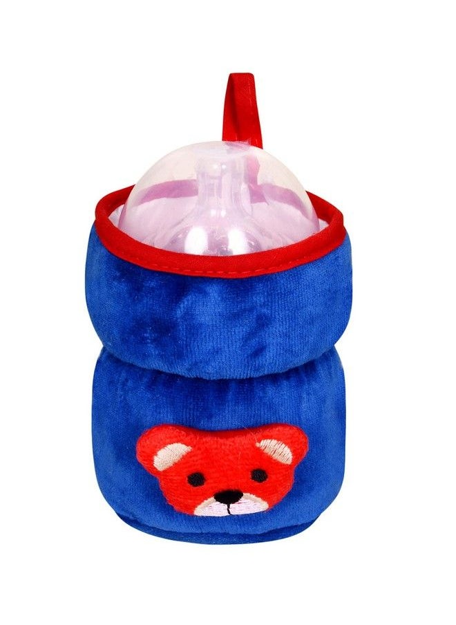 The Little Lookers - Bottle Cover For Philips Avent Wide Neck Feeders Soft Plush Stretchable Baby Feeding Bottle Cover With Easy To Hold Strap (Blue Yellow & Royal Blue Wide Neck 125Ml 4Oz) - Image 1