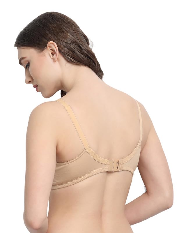 VSTAR HANA Non-Wired Non-Padded Cotton Knitted Full Coverage Bra for Women with Double Layered Seamed Cups - Image 2