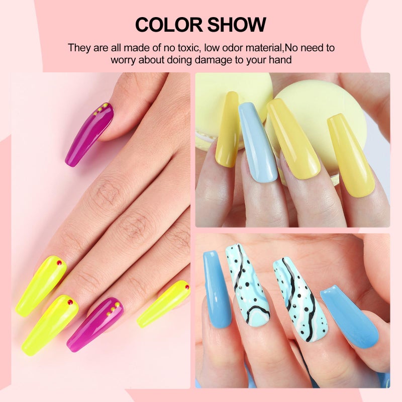 COSCELIA 53PCS Gel Nail Polish Kit with U V light and Drill Starter Kit, 35 Colors Gel Polish Set 5pcs Top Base Coat All season Fashion Popular Colors Gel Manicure Kit Gifts for Women - Image 3