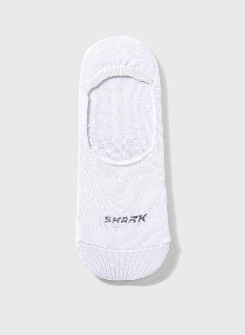 Shark Pack of 3 Invisible Hidden Cotton Socks - Image 3