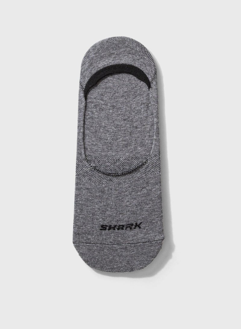 Shark Pack of 3 Invisible Hidden Cotton Socks - Image 4