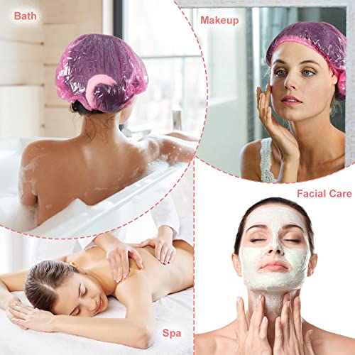 Shintop Disposable Shower Caps for Women,100 Packs Hair Caps Individually Wrapped with Large Elastic Bath Cap for Home, Hotel, Hair Salon and Spa (Pink) - Image 5
