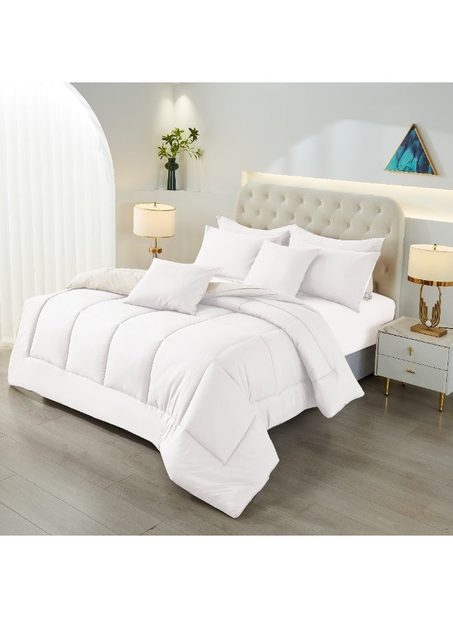 ShinyFlower Comforter Set 5-Piece Winter Quilt set Microfiber fabric with Cotton Filling Single Size 220 x 160 cm - Image 3