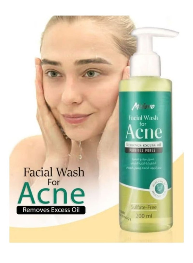 ميلانو فارما غسول الوجه لحب الشباب 200 مل - Image 2