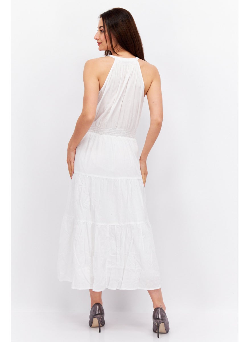 ESPRIT Women Solid Midi Dress, White  - Image 2