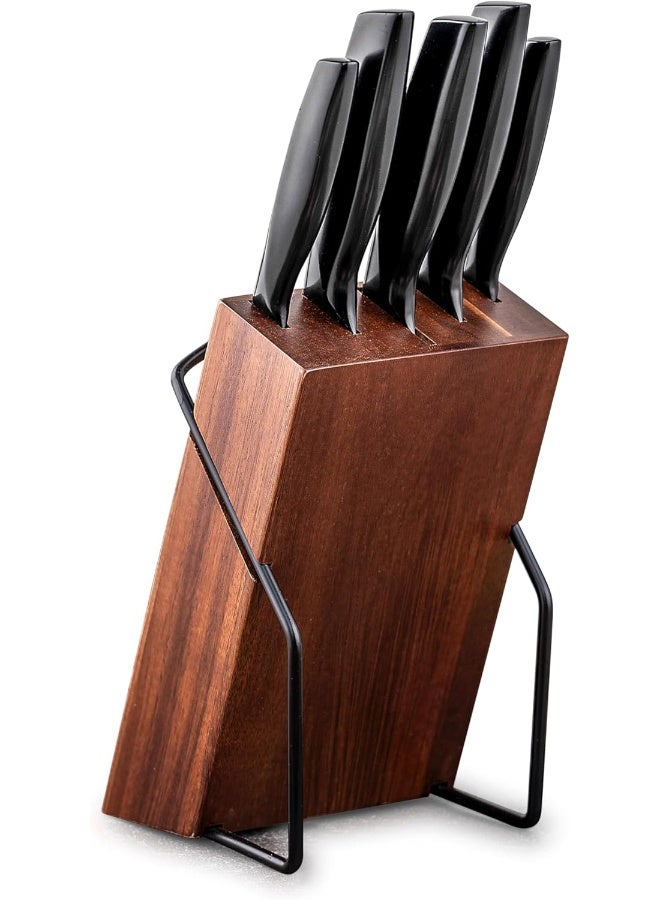 BS B&S Modern Kitchen Knife Sets for Kitchen with Block, 5 Piece Kitchen Knife Set, Ultra Sharp Chef Knife Set for Kitchen, High Carbon Stainless Steel Knife Block Set ZT0016  - Image 5