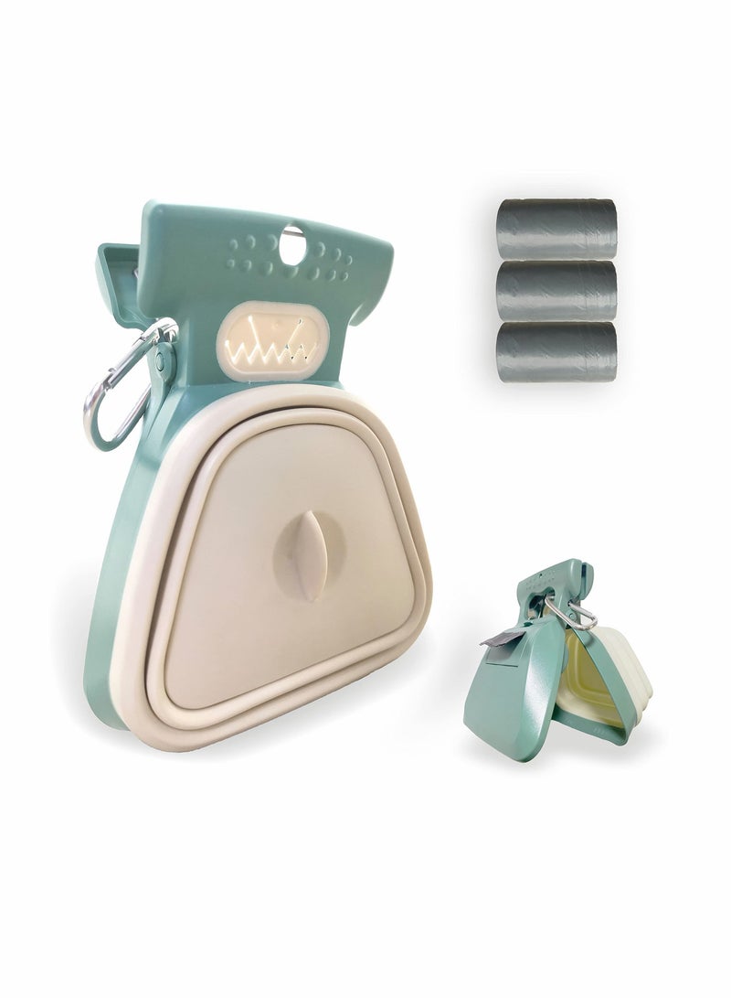 Y&D Pooper Scooper for Pets Portable Pet Waste Walking Large and Small Dogs Outside Yard or Travel Outdoors Pup Poop Scoop with Container 30 Pcs Bag - Image 1