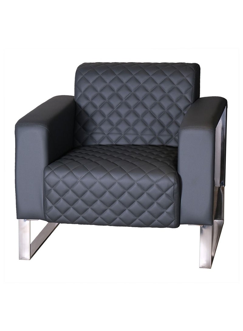 XR-1327-1 Single Seater Grey Color PU Leather Sofa
