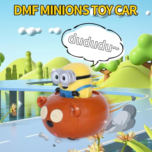 YOLOPARK Minions Despicable Me Toy Car275 Inch Mini Bob Tim Pull Back Car with SoundBirthday Party Favor Gifts for Toddler 3 4 5 6 7 Year Old - Image 5