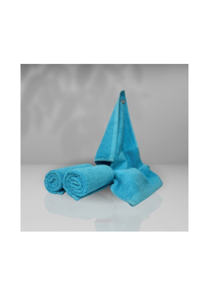 HAMMAM Towel 100% Cotton From Hammam Home 30*50 Color Turquoise 