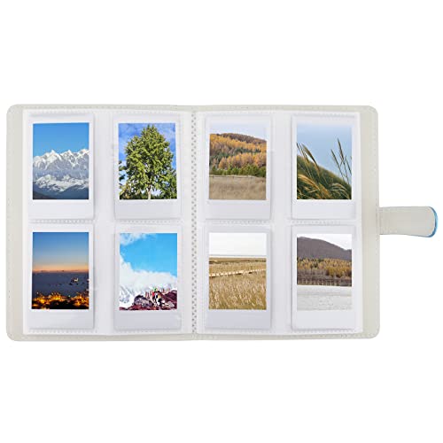 Hapeper 128 Pockets Photo Album Compatible with Fujifilm Instax Mini 12 11 9 8 90 70 40 Instant Camera Films and 2x3 Inch Photo Paper (Bright Blue) - Image 2