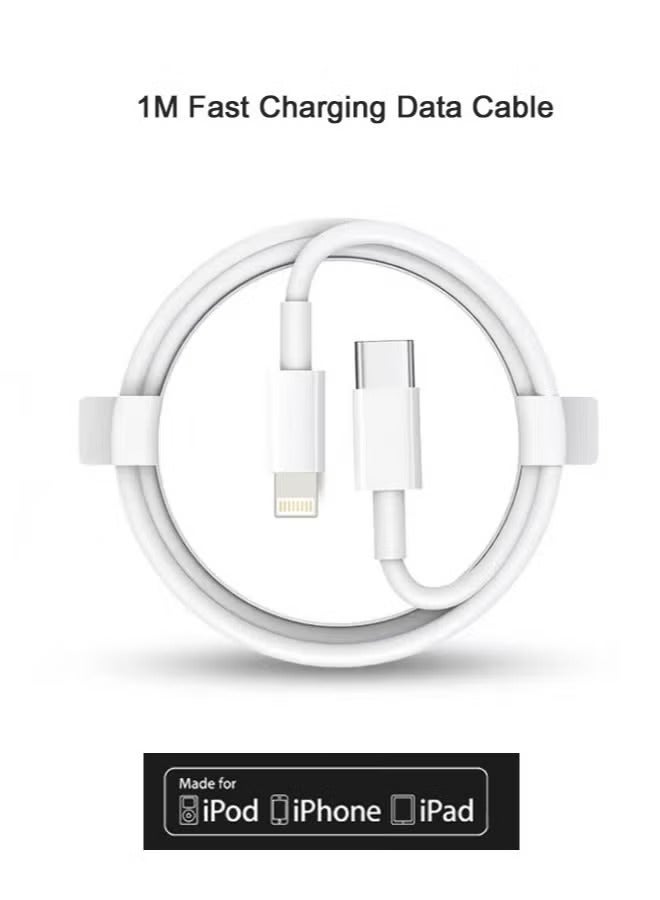 Momozone كابل شاحن iPhone بطول 1 متر [معتمد من MFi] كابل USB C إلى Lightning، شحن سريع، توصيل طاقة PD 20 وات، كابل iPhone لـ iPhone 14/14 Pro/14 Plus/14 Pro Max، iPad Pro، iPhone 8-13 جميع السلاسل - Image 2