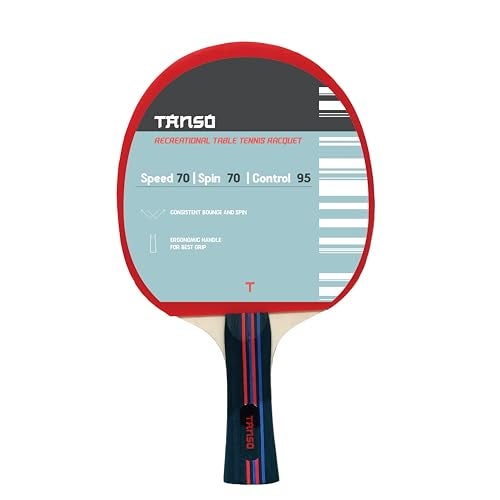 TANSO Aeron Table Tennis (TT) Racket (Engineered Ply, Consistent Bounce and Spin, Ergonomic Grip Handle, Beginner and Recreational Players) - Image 1
