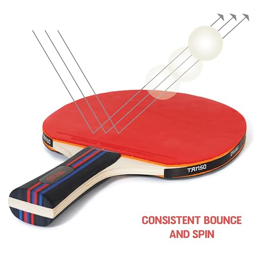 TANSO Aeron Table Tennis (TT) Racket (Engineered Ply, Consistent Bounce and Spin, Ergonomic Grip Handle, Beginner and Recreational Players) - Image 4