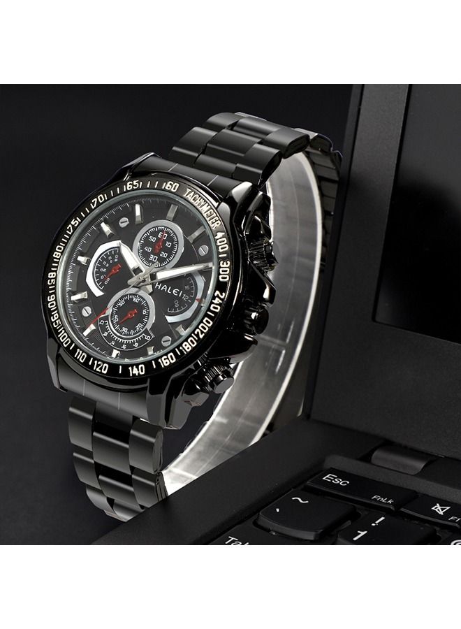 هالي هارلي أوقات الفراغ رجالي الفولاذ المقاوم للصدأ ووتش كوارتز للماء ، ومناسبة للأعمال التجارية حركة المرور الهاتفي 43mm - Image 2