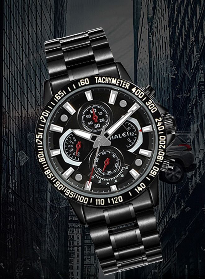 هالي هارلي أوقات الفراغ رجالي الفولاذ المقاوم للصدأ ووتش كوارتز للماء ، ومناسبة للأعمال التجارية حركة المرور الهاتفي 43mm - Image 3