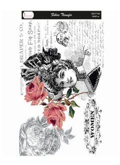 Generic Dmcft004 Queen With Roses-fabric Transfer Sheet 