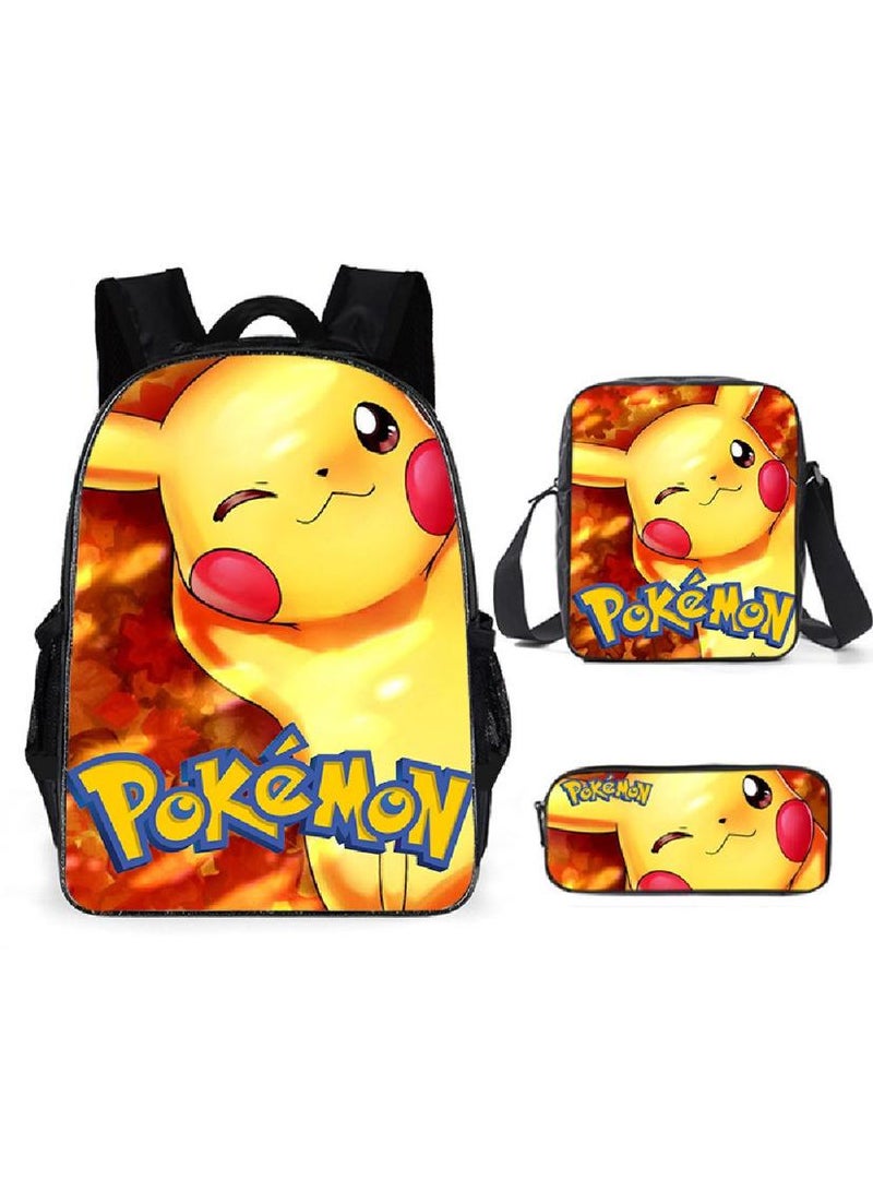 general 3-Piece Pokemon 3D Print Backpack Set - Image 1