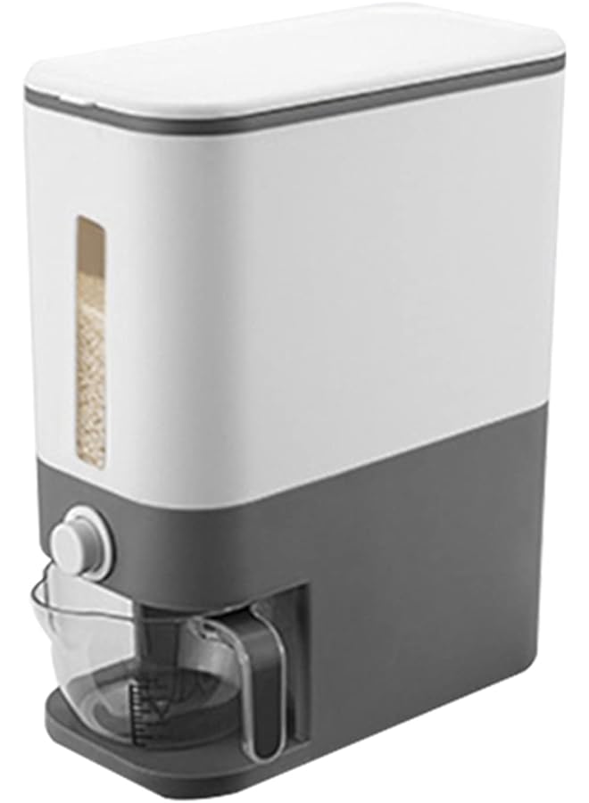 Zaboon صندوق تخزين الحبوب الأوتوماتيكي مع كوب قياس، منظم حاوية حبوب الأرز للمطبخ - Image 1