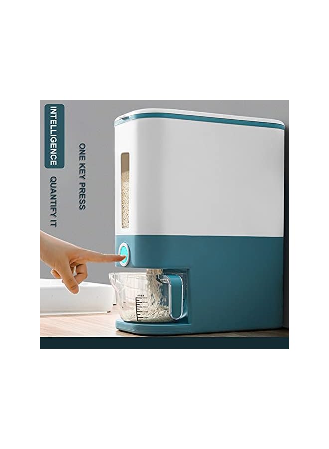 Zaboon صندوق تخزين الحبوب الأوتوماتيكي مع كوب قياس، منظم حاوية حبوب الأرز للمطبخ - Image 3