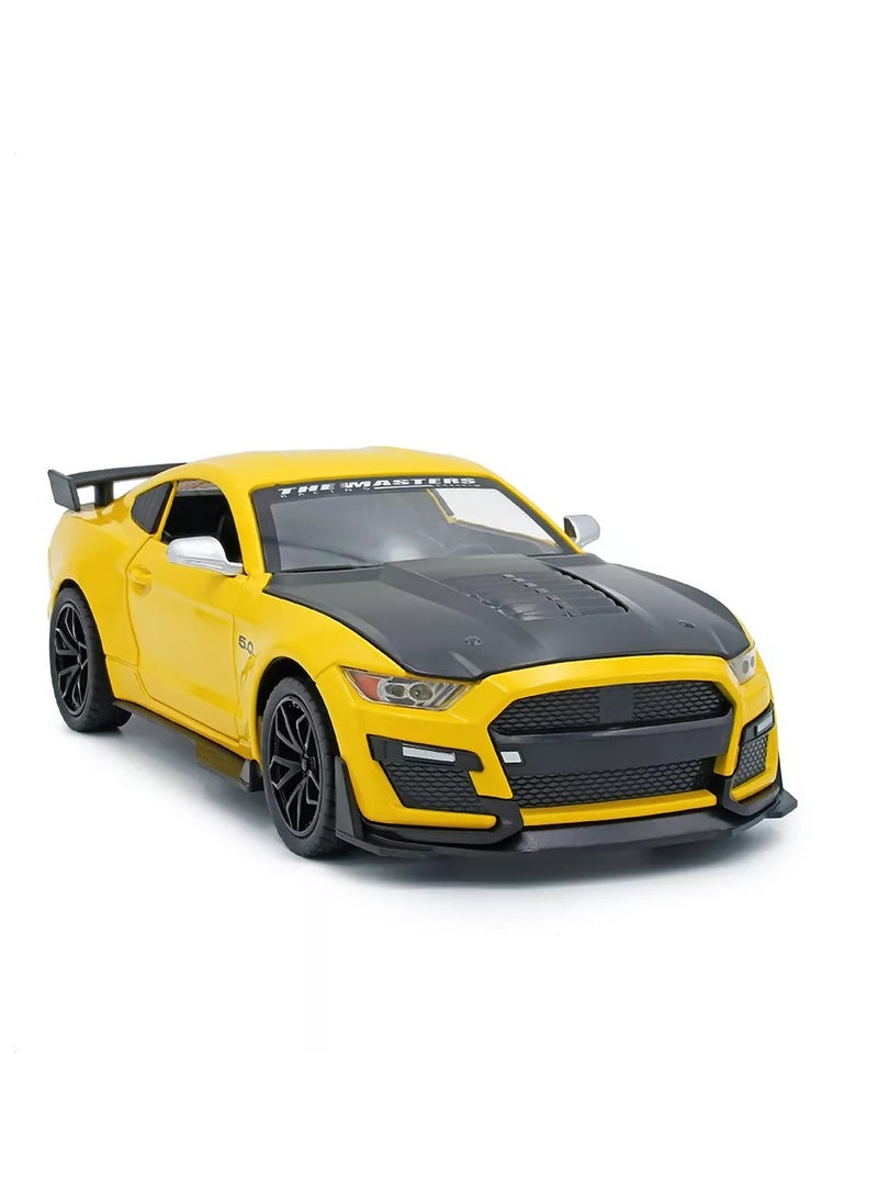 Toyland 1:24 Die cast Ford Mustang Viper GT500 Metal Model Car Simulation Sound Light Pull Back Toy Car for Boys Collection  - Image 2